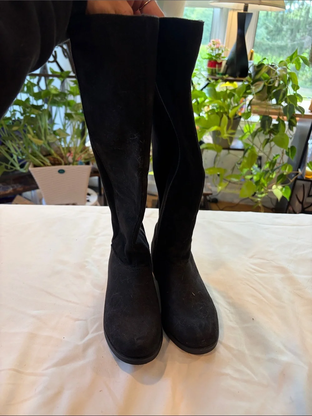 Black Knee-High girls Boots size 1 - Classic Riding Style
